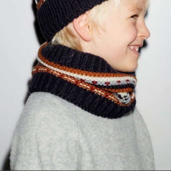 Zara Unisex Jacquard Knit Scarf - Picture 2 of 9